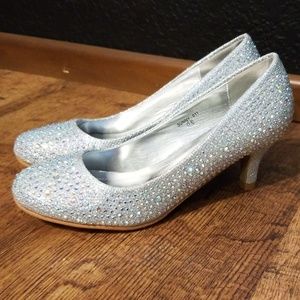Silver Sparkle Heels